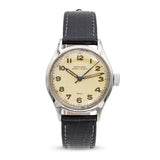 Vintage Glycine Bienne Genève Stainless Steel Hand-Wind Men's Watch