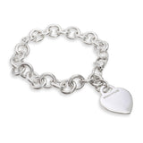 Tiffany & Co. Return to Tiffany Sterling Silver Heart Tag Link Bracelet