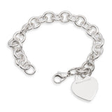 Tiffany & Co. Return to Tiffany Sterling Silver Heart Tag Link Bracelet