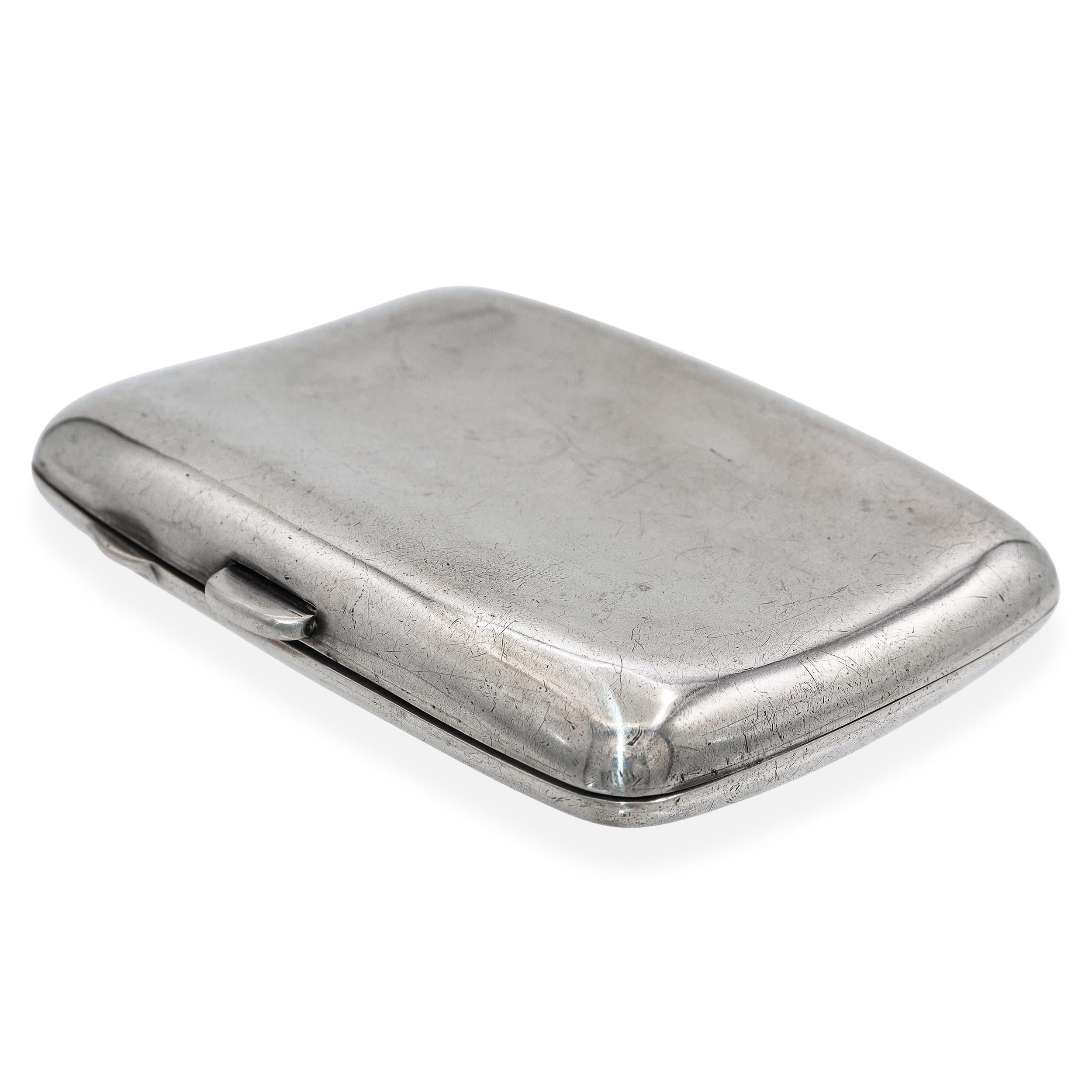Antique G. Seifert & Sons Quebec Sterling Silver Cigarette Case