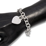 Tiffany & Co. Return to Tiffany Sterling Silver Heart Tag Link Bracelet
