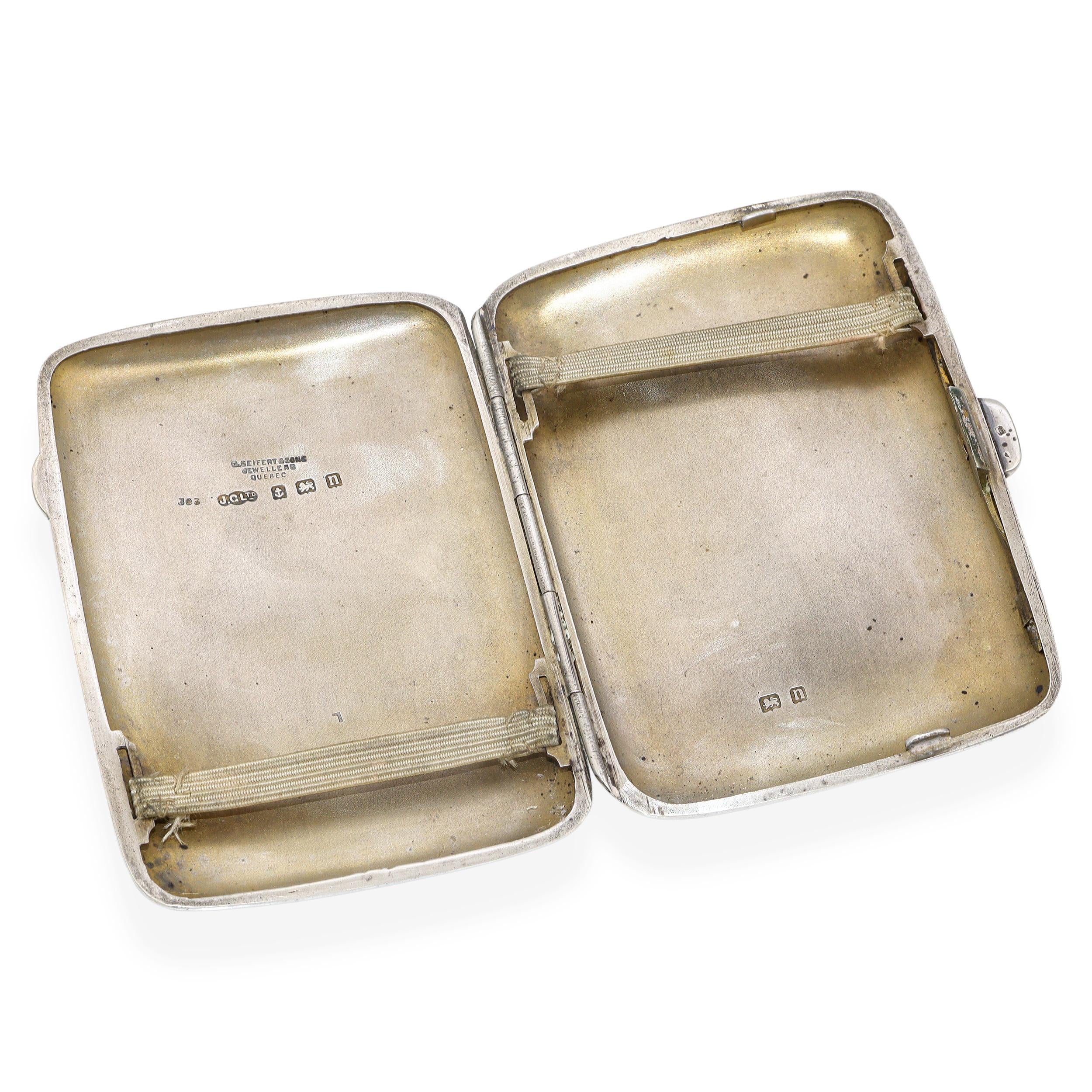 Antique G. Seifert & Sons Quebec Sterling Silver Cigarette Case