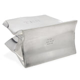 Cartier Hand Made Monogrammed Sterling Silver Shopping Gift Bag