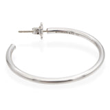 Tiffany & Co. Bezet Sterling Silver Hoop Earrings