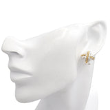 Tiffany & Co. Two-Tone Sterling Silver 18K Yellow Gold Signature X Earrings