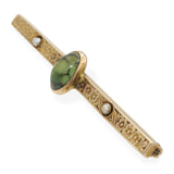 Antique 10k Yellow Gold Oroville Jack Turquoise & Seed Pearl Bar Brooch