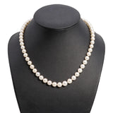 Mikimoto 18k White Gold Graduated Pearl Strand Necklace