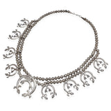 Vintage Sterling Silver Kokopelli Squash Blossom Necklace