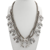 Vintage Sterling Silver Kokopelli Squash Blossom Necklace