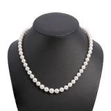 Mikimoto 18k White Gold Graduated Pearl Strand Necklace