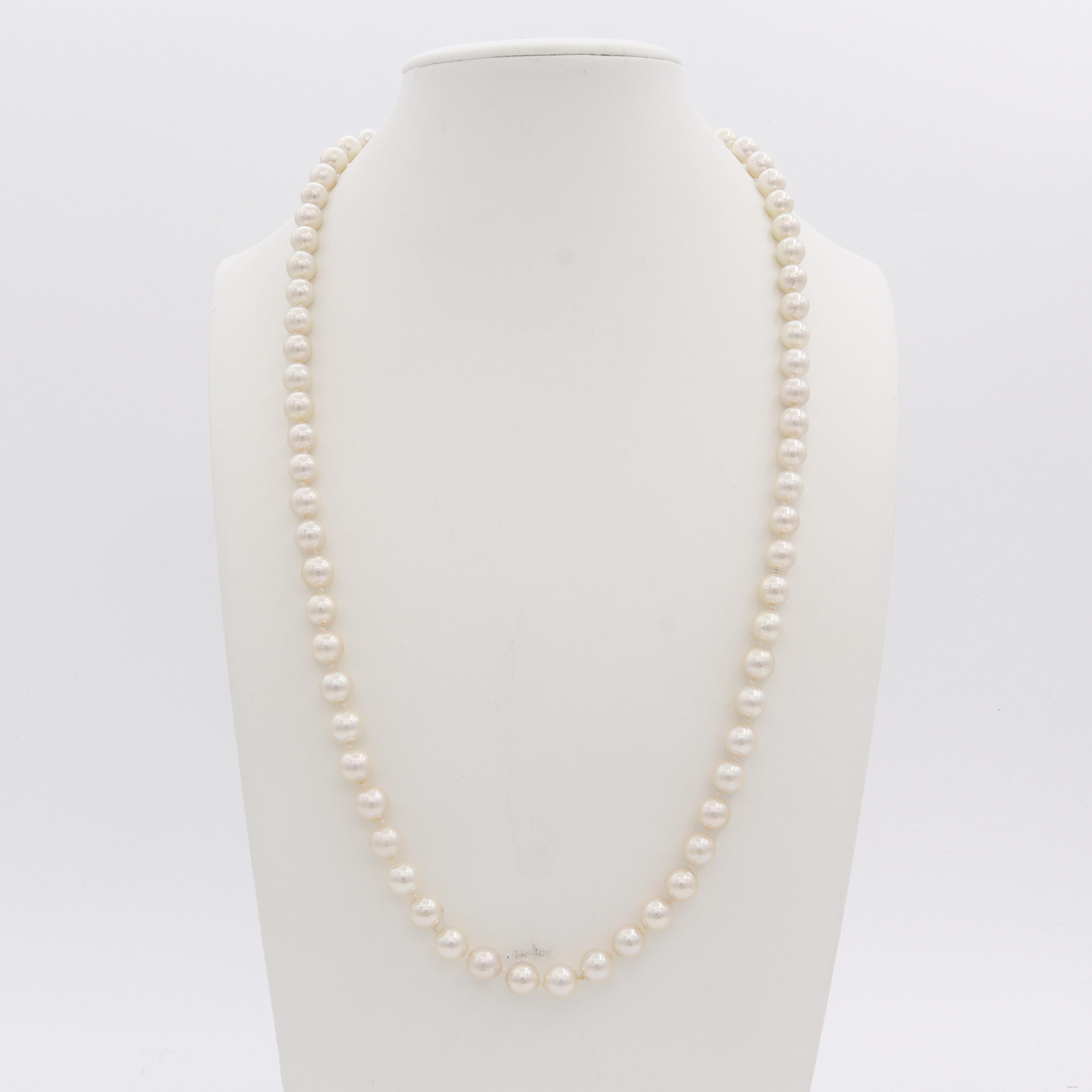 Vintage 14k Yellow Gold Pearl Beaded Strand Necklace & Bracelet Set