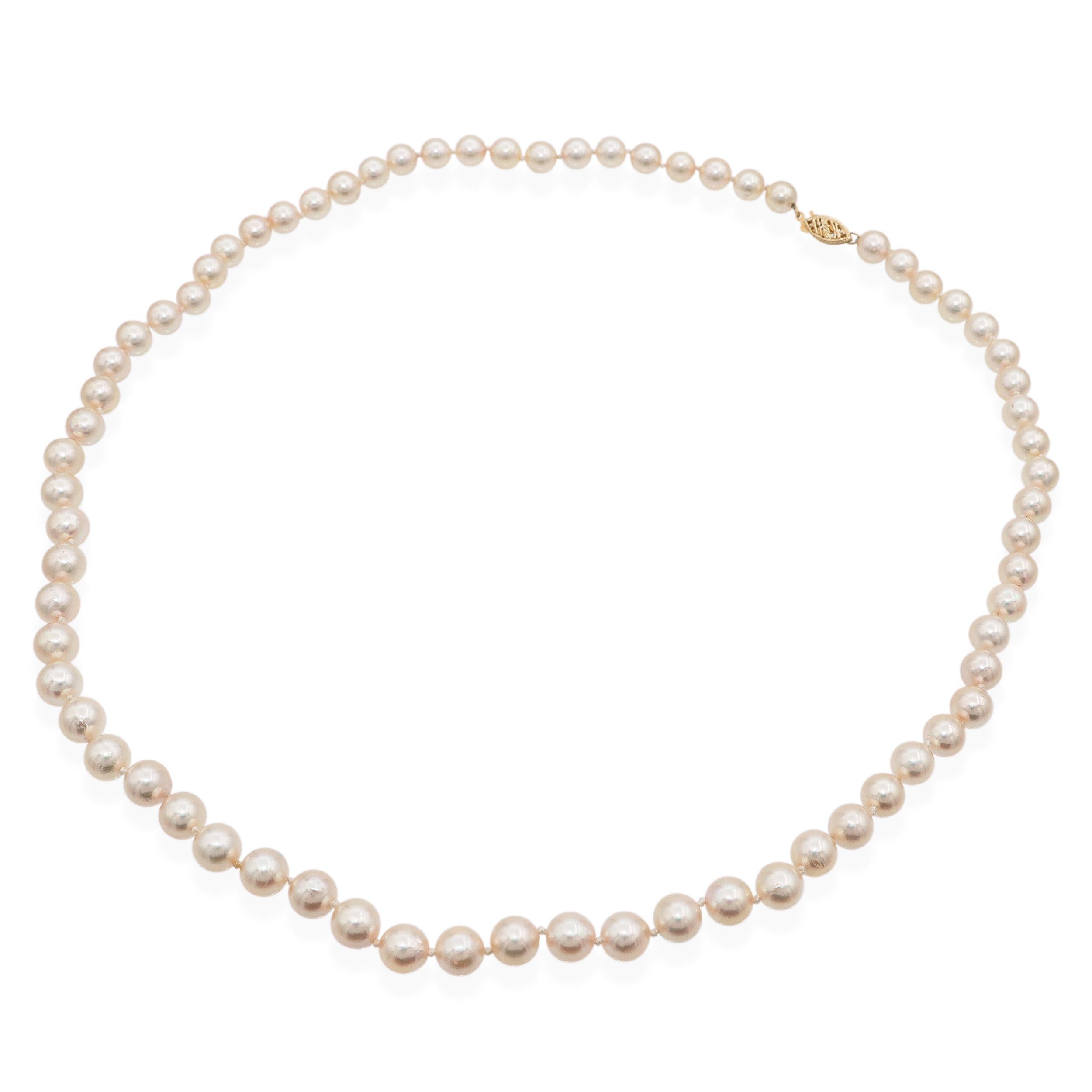 Vintage 14k Yellow Gold Pearl Beaded Strand Necklace & Bracelet Set