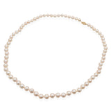 Vintage 14k Yellow Gold Pearl Beaded Strand Necklace & Bracelet Set