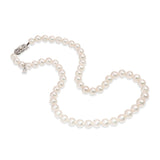 Mikimoto 18k White Gold Graduated Pearl Strand Necklace