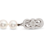 Mikimoto 18k White Gold Graduated Pearl Strand Necklace