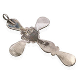 Vintage Zuni ZME NM Signed Sterling Silver Multi-Stone Inlay Cross Pendant