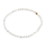 Vintage 14k Yellow Gold White Jade  and Diamond Necklace