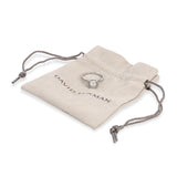 David Yurman Sterling Silver Foil-Backed Quartz & Diamond Ring