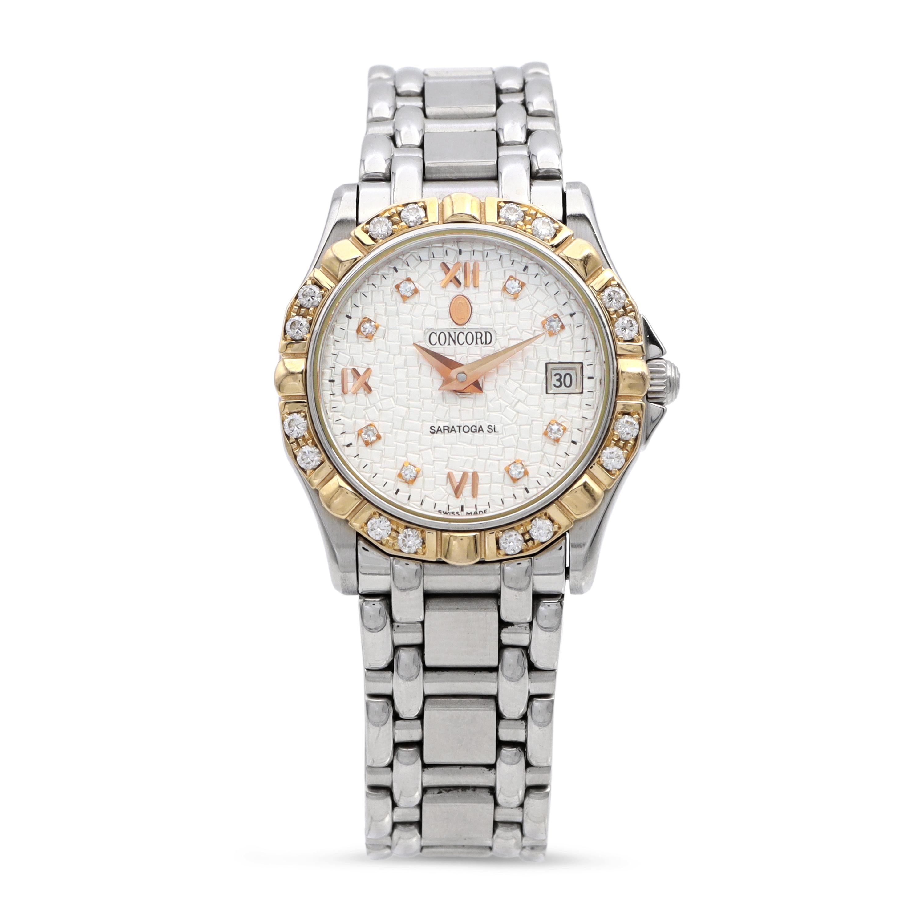 Concord Saratoga SL Diamond Two-Tone Quartz Women's Watch Ref. 22-36-270