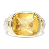 David Yurman Albion 14k Yellow Gold Sterling Silver Citrine Ring