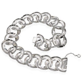 Vintage Taxco Mexico Sterling Silver Large Curb Link Statement Necklace