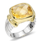 David Yurman Albion 14k Yellow Gold Sterling Silver Citrine Ring
