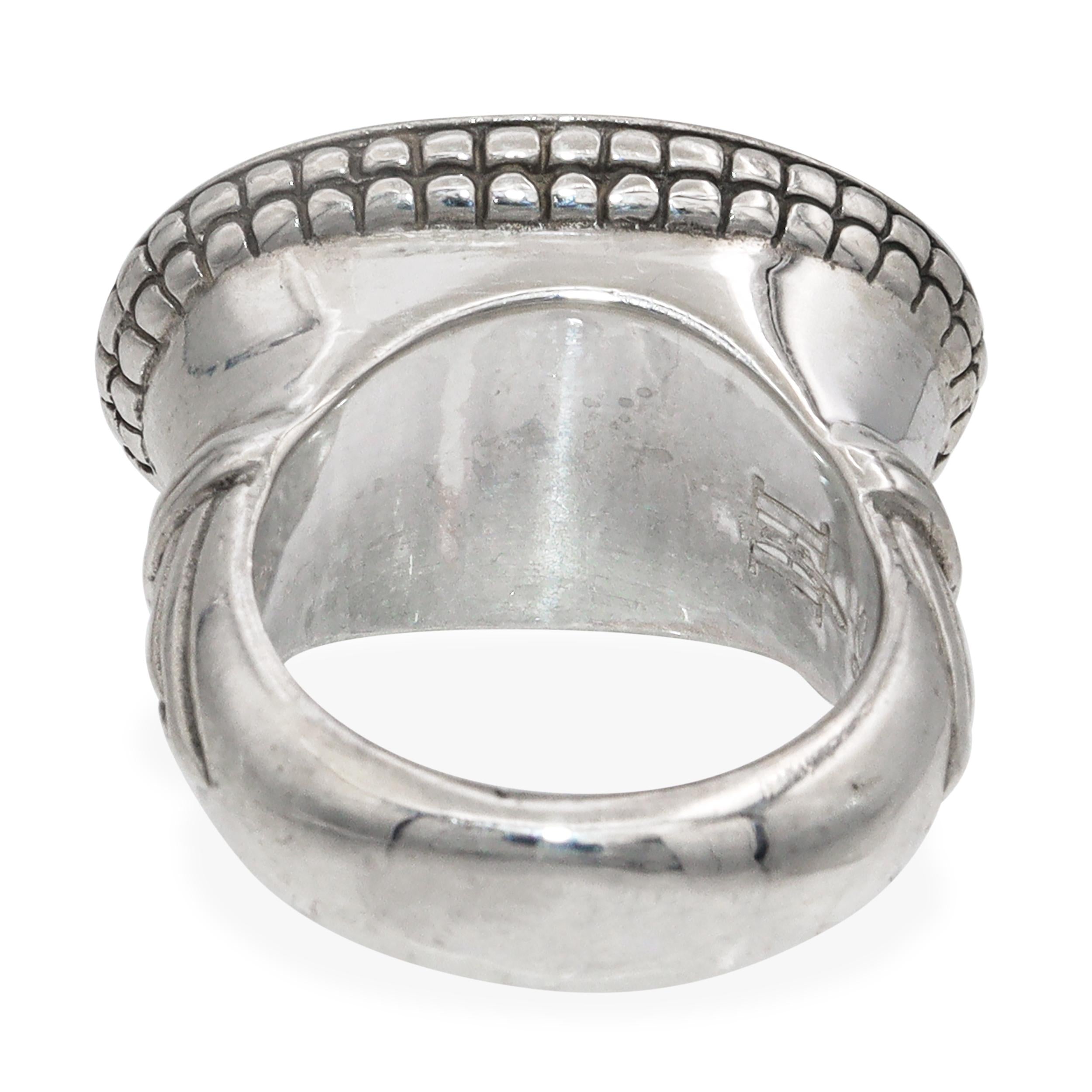 John Hardy Sterling Silver & 18K Yellow Gold Oval Floral Ring