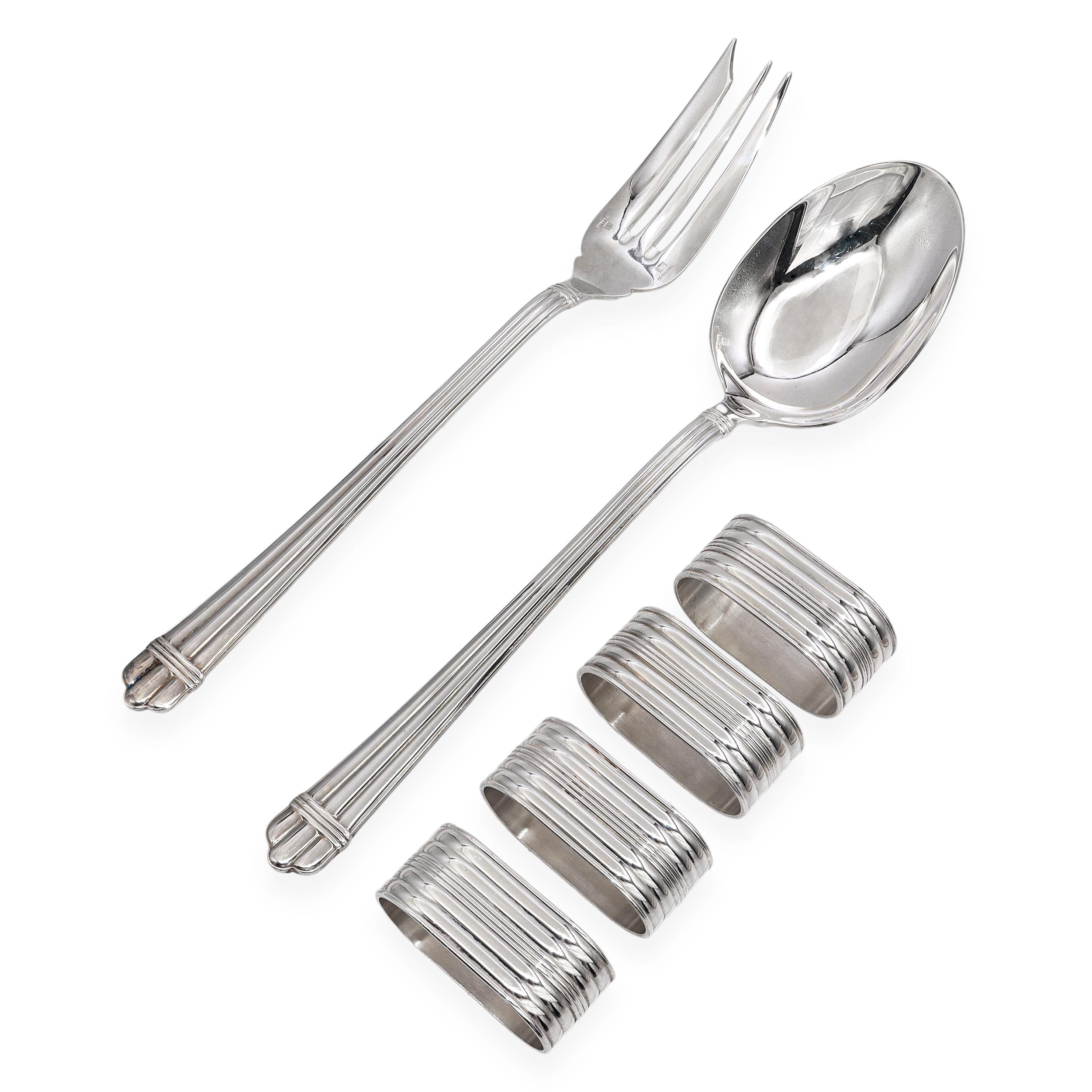 Christofle France Aria Silverplate 4 Settings Flatware Set
