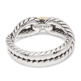 David Yurman Cable Loop Sterling Silver & 18k Yellow Gold Ring