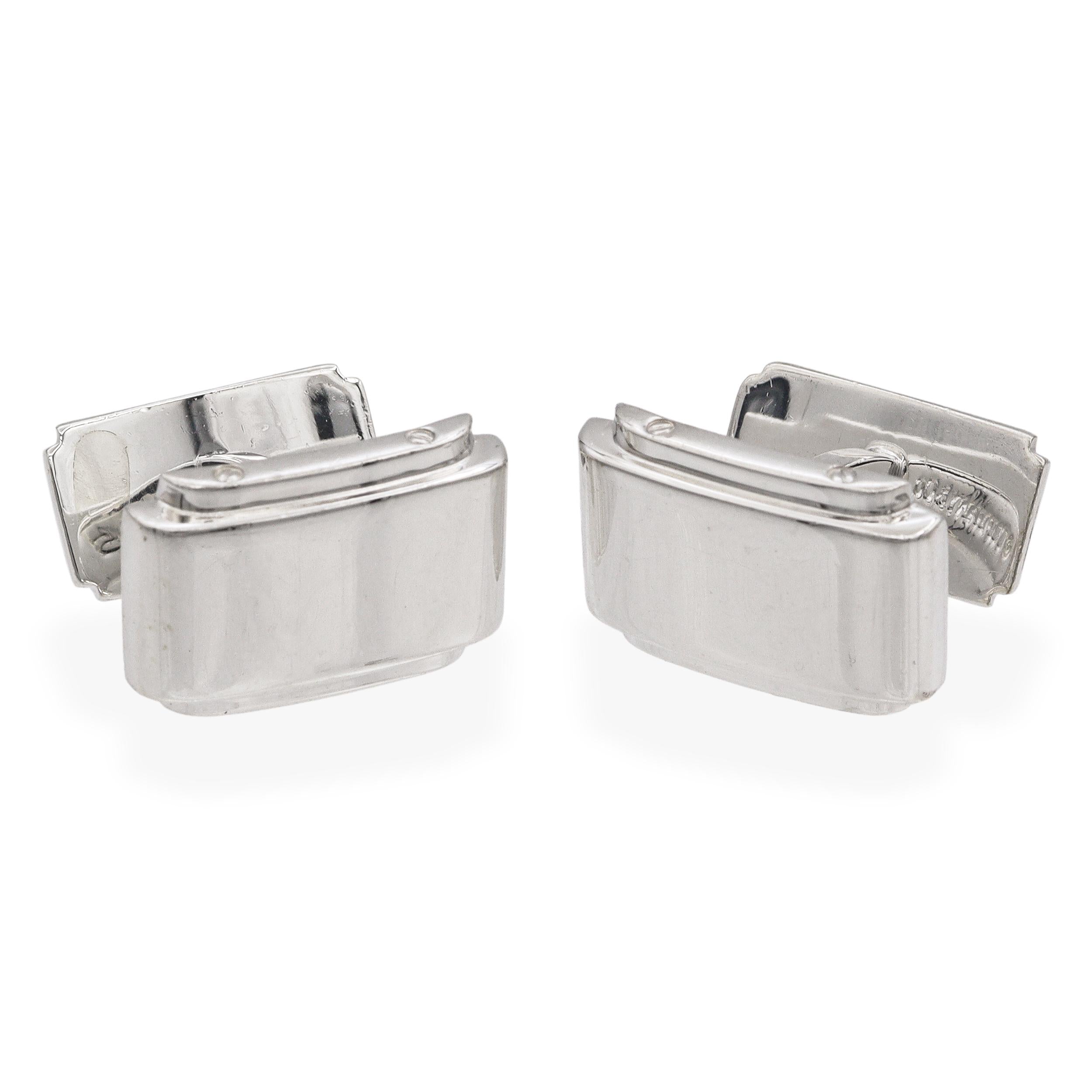 Tiffany & Co. Sterling Silver Rectangular Cuff Links