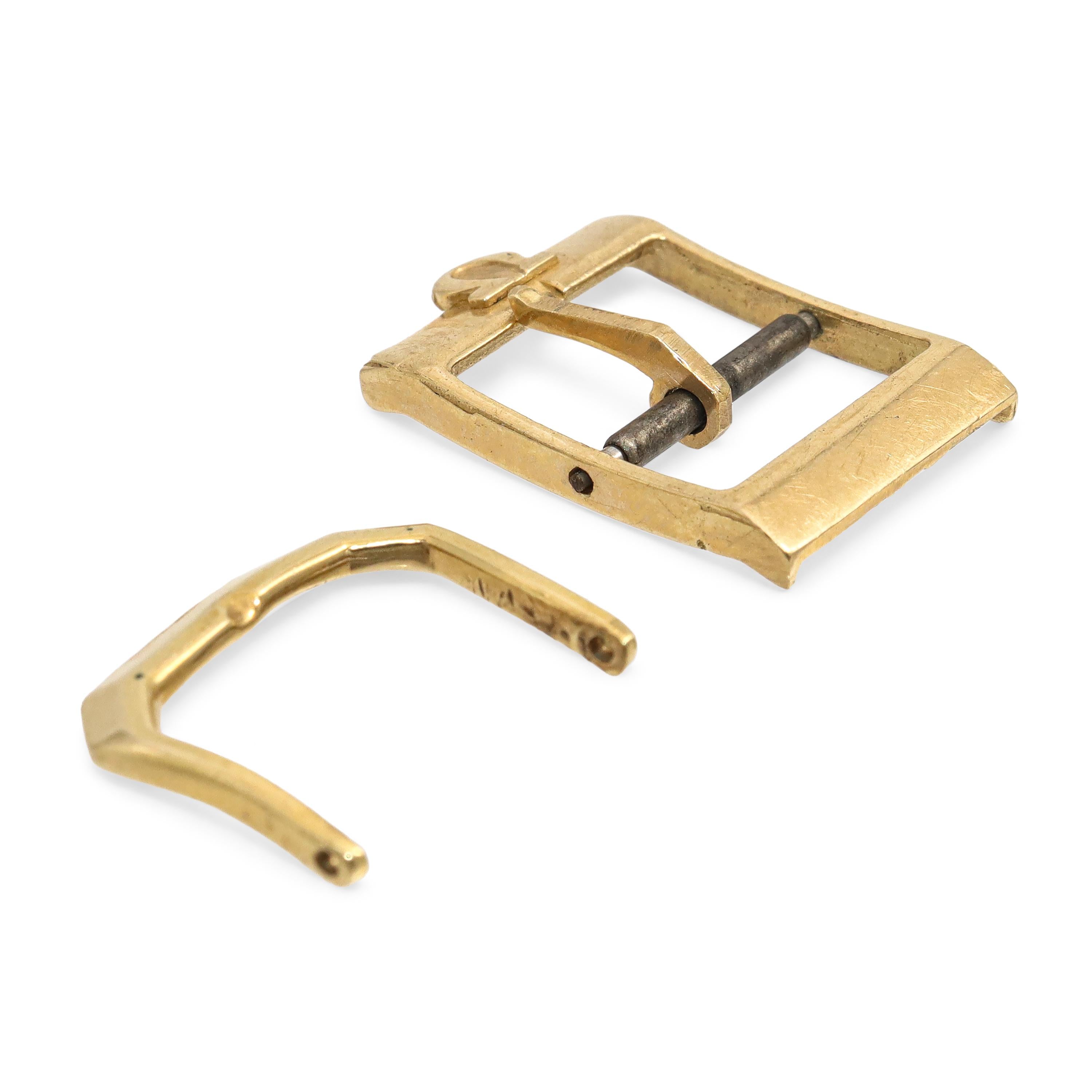 Lot of 2 Vintage Omega 14k Yellow Gold 15mm Watch Buckles
