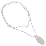 Tiffany & Co. Sterling Silver “Please Return To” Oval Tag Pendant Necklace