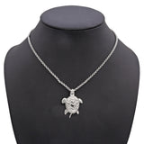 David Yurman Sterling Silver & 14K Yellow Gold Turtle Pendant Necklace