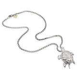 David Yurman Sterling Silver & 14K Yellow Gold Turtle Pendant Necklace
