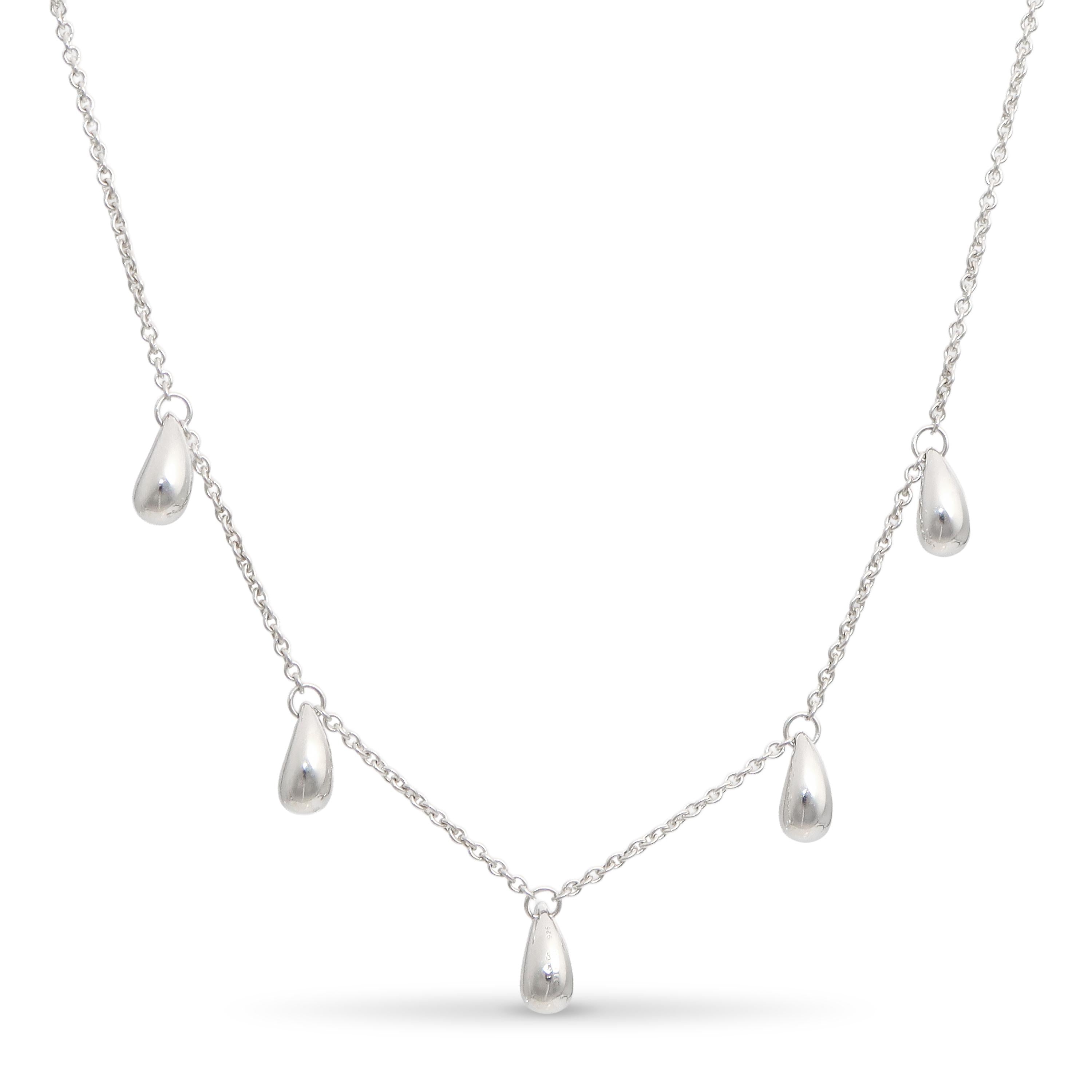 Tiffany & Co. Elsa Peretti Teardrops Sterling Silver Necklace