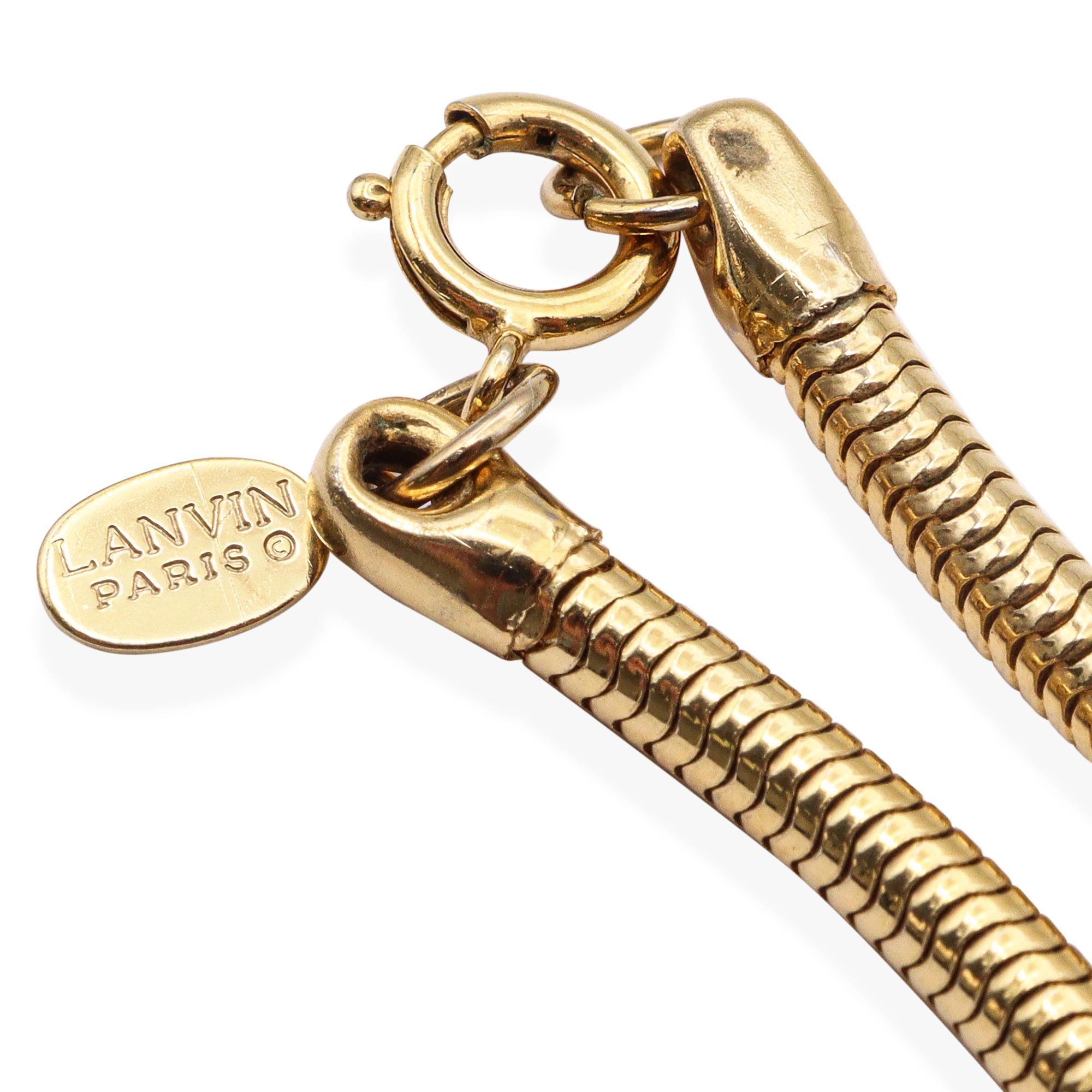 Vintage Lanvin Lucite Interchangeable Pendant Set Necklace