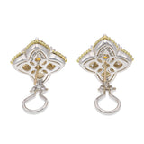 Lagos Caviar Sterling Silver & 18k Yellow Gold Citrine Cluster Earrings