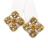 Lagos Caviar Sterling Silver & 18k Yellow Gold Citrine Cluster Earrings