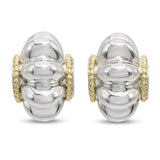 LAGOS Caviar Sterling Silver & 18k Yellow Gold Clip-On Earrings