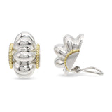 LAGOS Caviar Sterling Silver & 18k Yellow Gold Clip-On Earrings