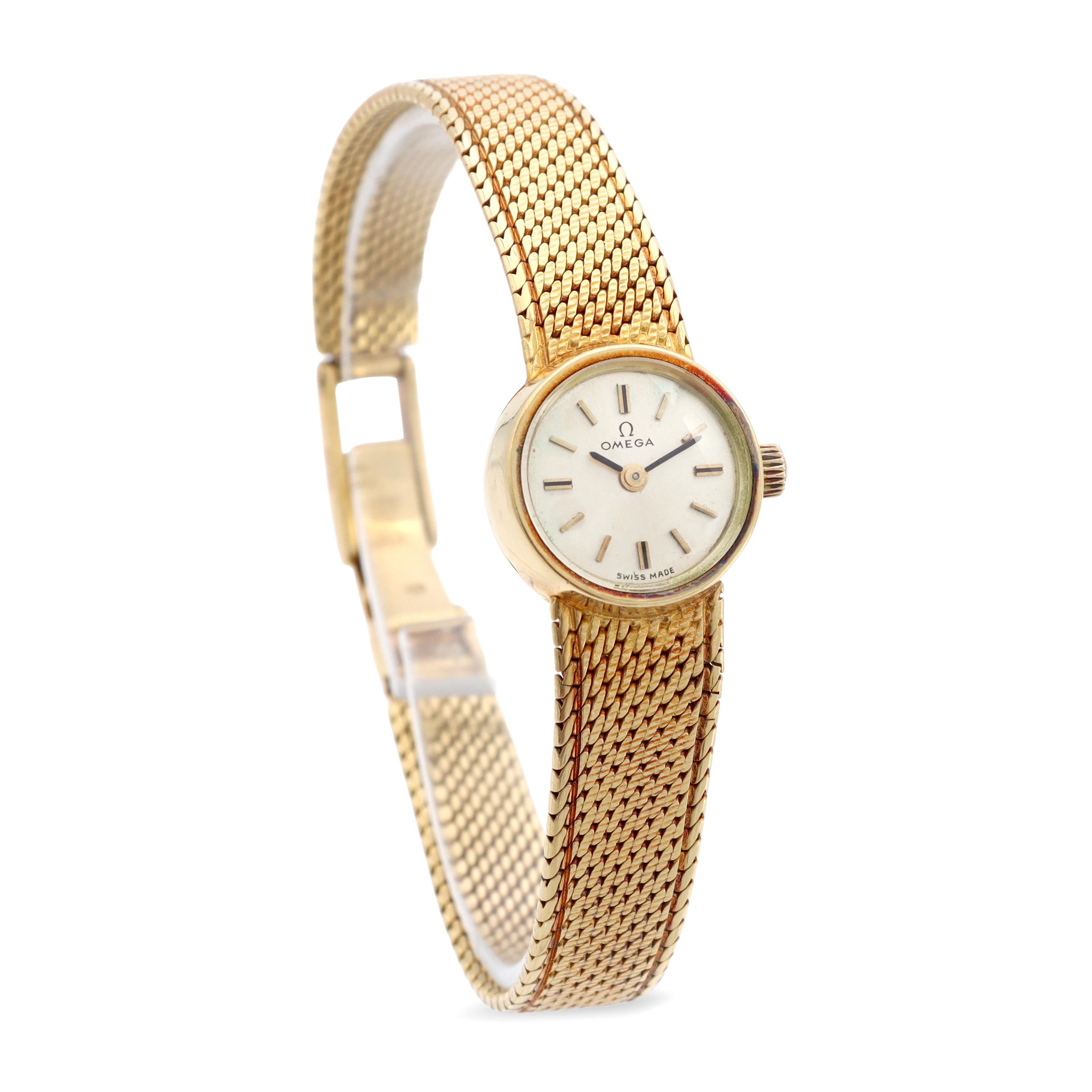 Vintage Omega 18k Yellow Gold Women's Cocktail Watch
