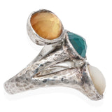 Ippolita Sterling Silver Quartz Triple Stone Statement Ring