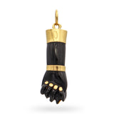 Vintage 19k Yellow Gold Figa Figural Hand Pendant