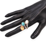 Ippolita Sterling Silver Quartz Triple Stone Statement Ring