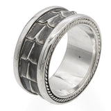 David Yurman Armory Sterling Silver Men's Band Ring