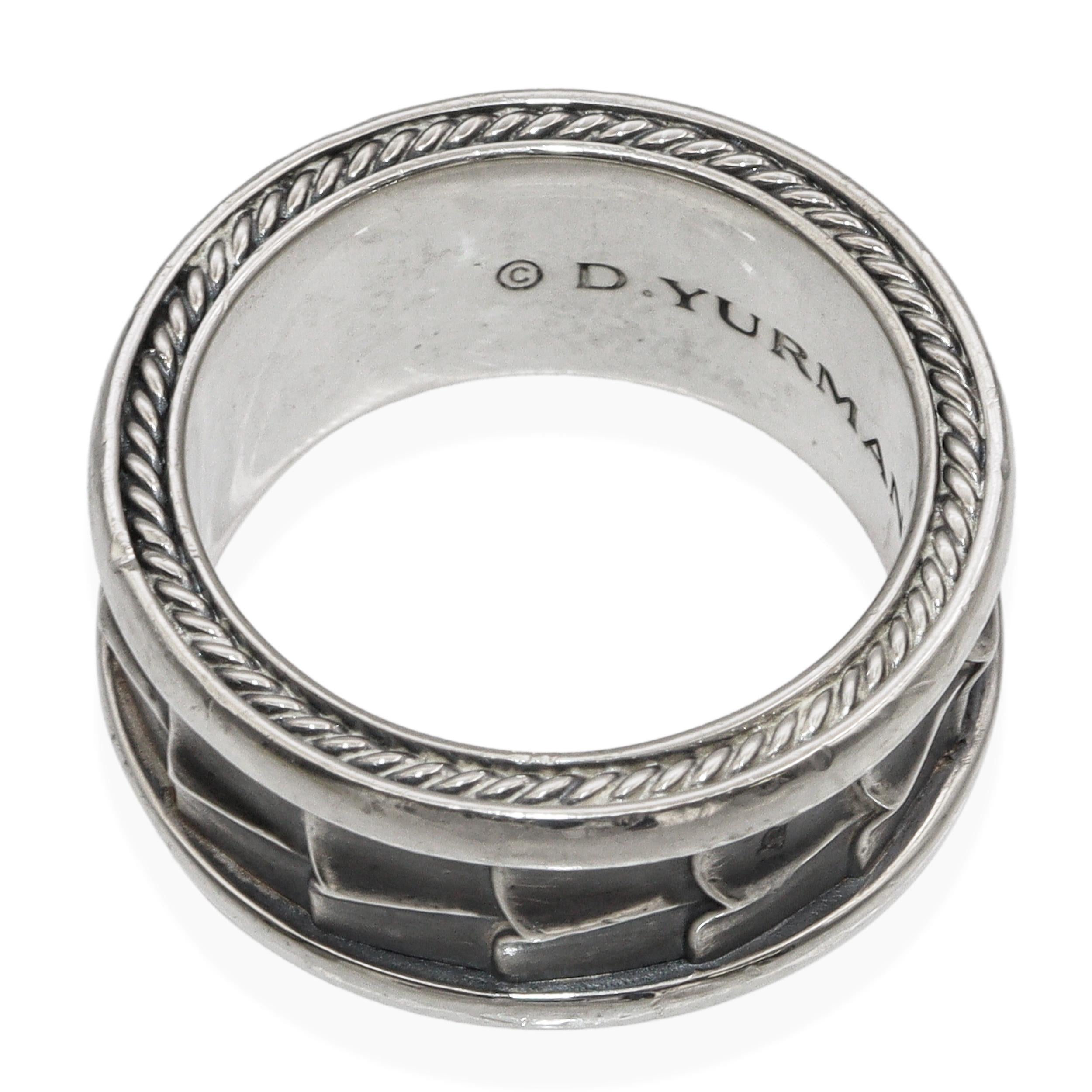 David Yurman Armory Sterling Silver Men's Band Ring