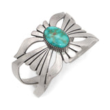 Vintage Navajo Sterling Silver Turquoise Cuff Bracelet