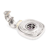 David Yurman Albion 14k Yellow Gold Sterling Silver Amethyst Pendant