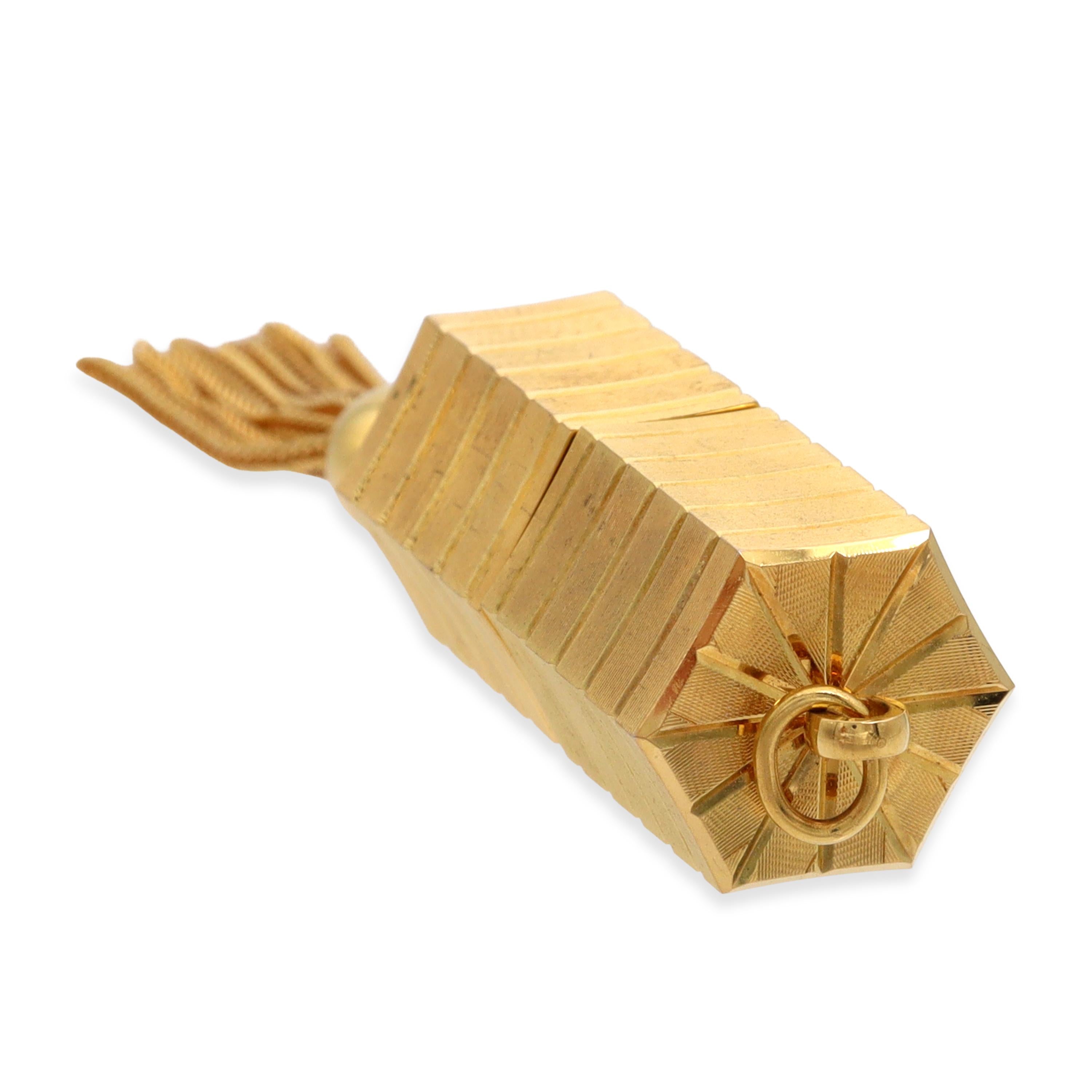 Vintage Bucherer Gold-Plated Peek-a-Boo Slide Hand-Wind Pendant Watch with Tasse