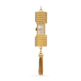 Vintage Bucherer Gold-Plated Peek-a-Boo Slide Hand-Wind Pendant Watch with Tasse